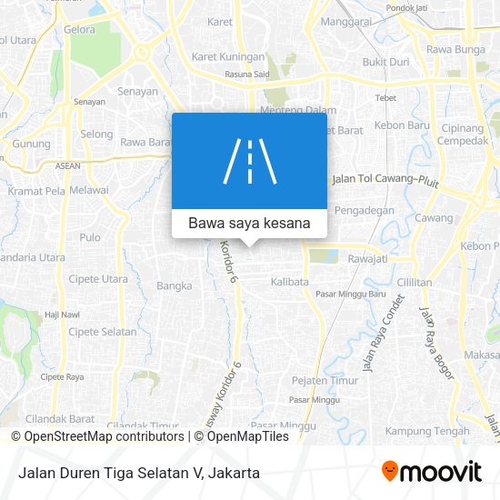 Peta Jalan Duren Tiga Selatan V