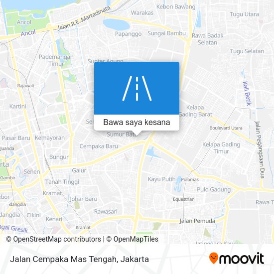 Peta Jalan Cempaka Mas Tengah