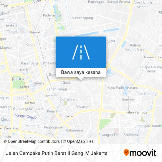 Peta Jalan Cempaka Putih Barat II Gang IV