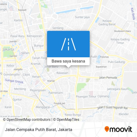 Peta Jalan Cempaka Putih Barat