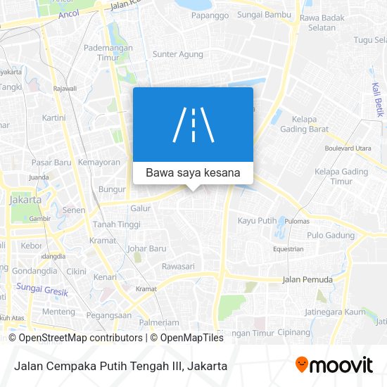 Peta Jalan Cempaka Putih Tengah III