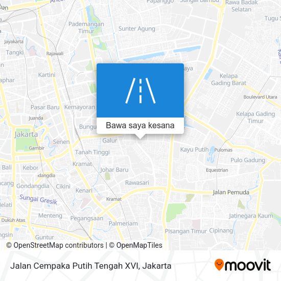 Peta Jalan Cempaka Putih Tengah XVI