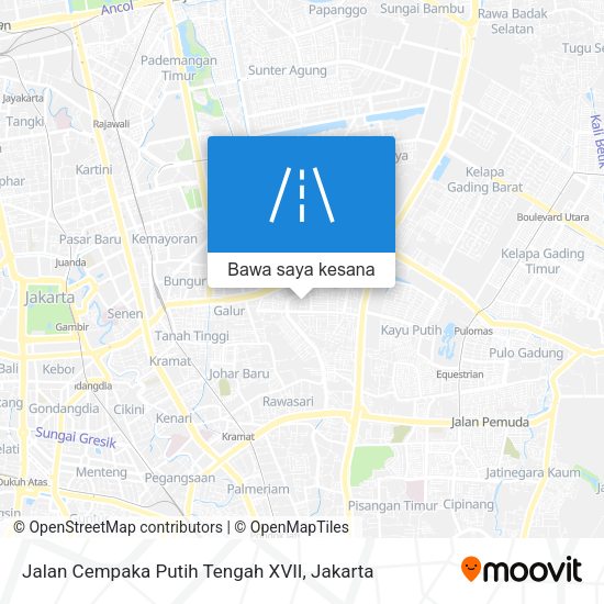 Peta Jalan Cempaka Putih Tengah XVII