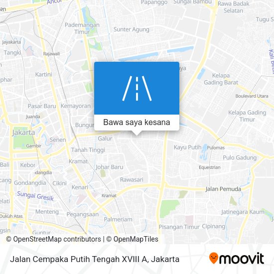 Peta Jalan Cempaka Putih Tengah XVIII A