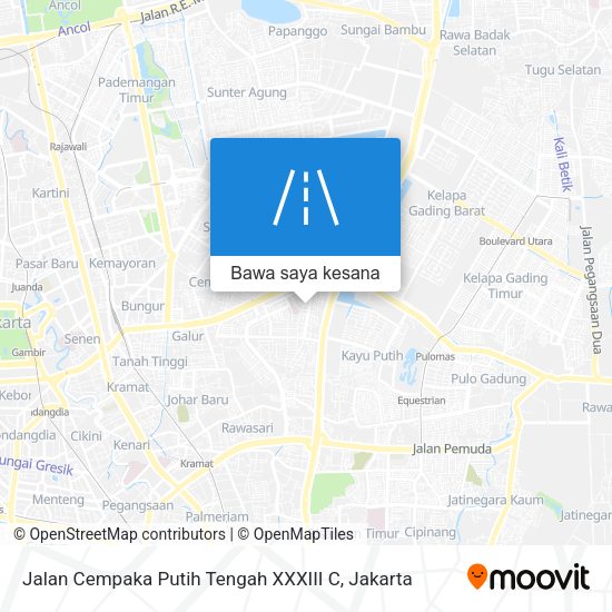 Peta Jalan Cempaka Putih Tengah XXXIII C