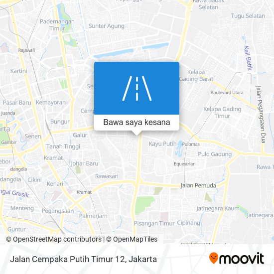 Peta Jalan Cempaka Putih Timur 12