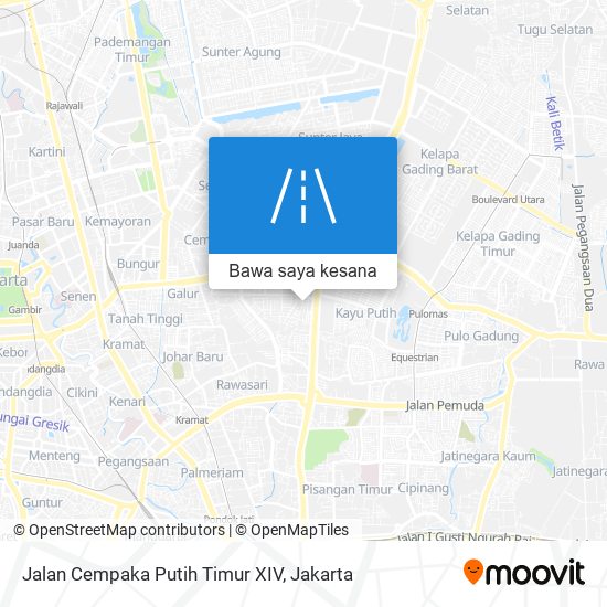 Peta Jalan Cempaka Putih Timur XIV