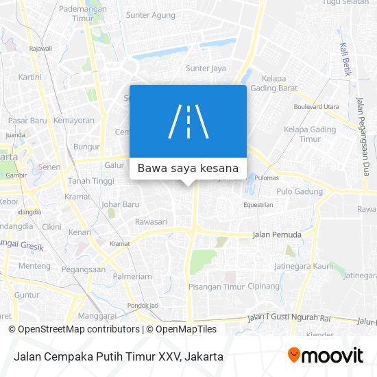 Peta Jalan Cempaka Putih Timur XXV