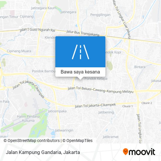 Peta Jalan Kampung Gandaria