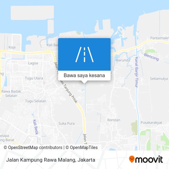 Peta Jalan Kampung Rawa Malang