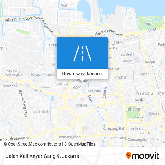 Peta Jalan Kali Anyar Gang 9