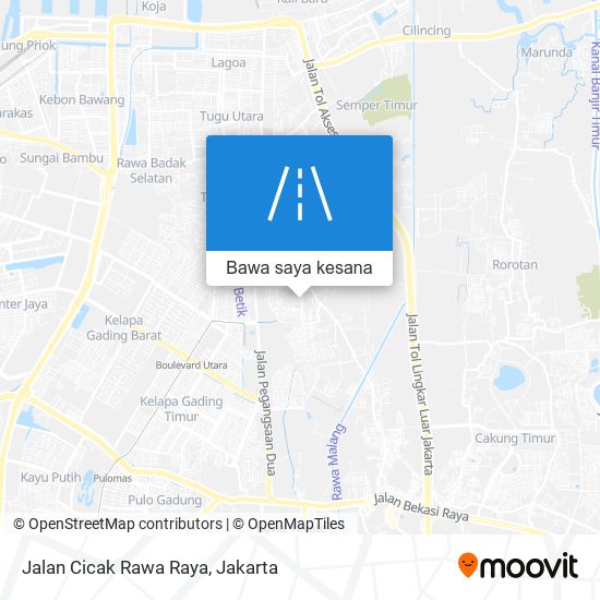 Peta Jalan Cicak Rawa Raya