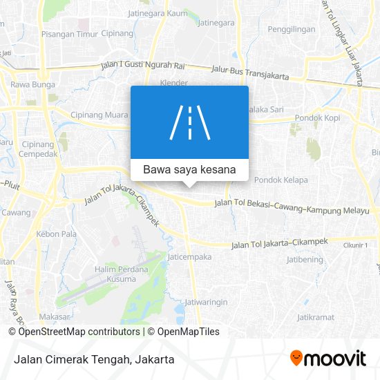 Peta Jalan Cimerak Tengah