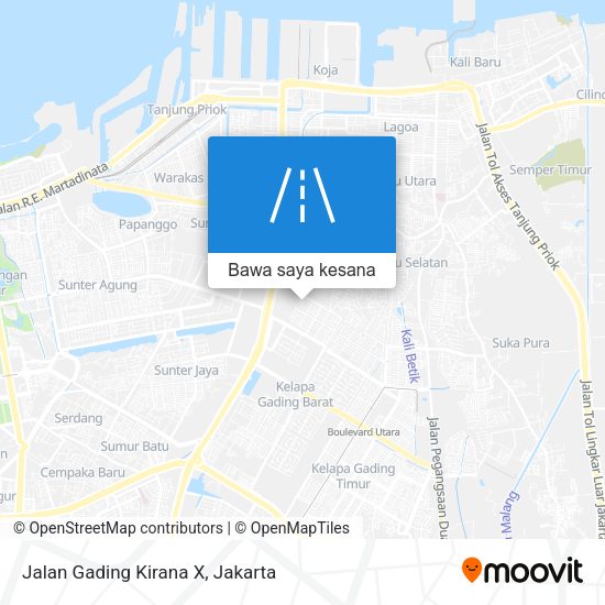 Peta Jalan Gading Kirana X