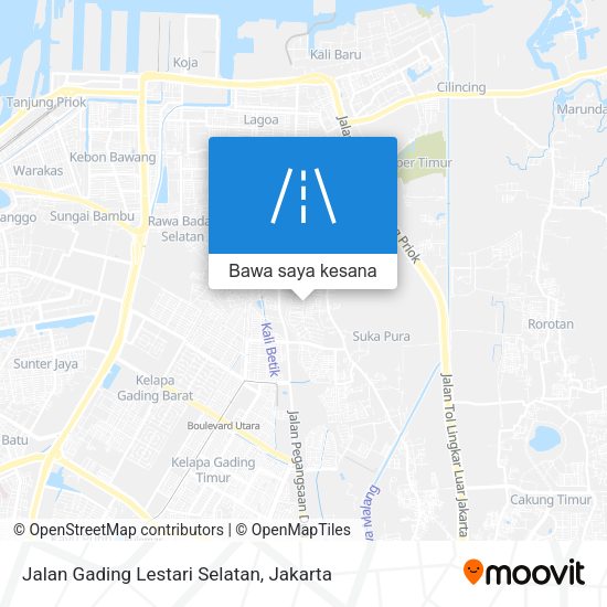 Peta Jalan Gading Lestari Selatan