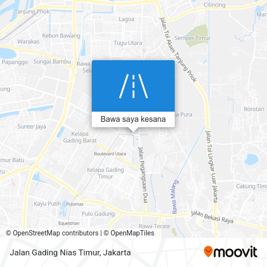 Peta Jalan Gading Nias Timur