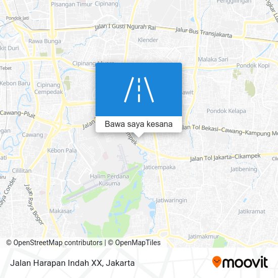Peta Jalan Harapan Indah XX