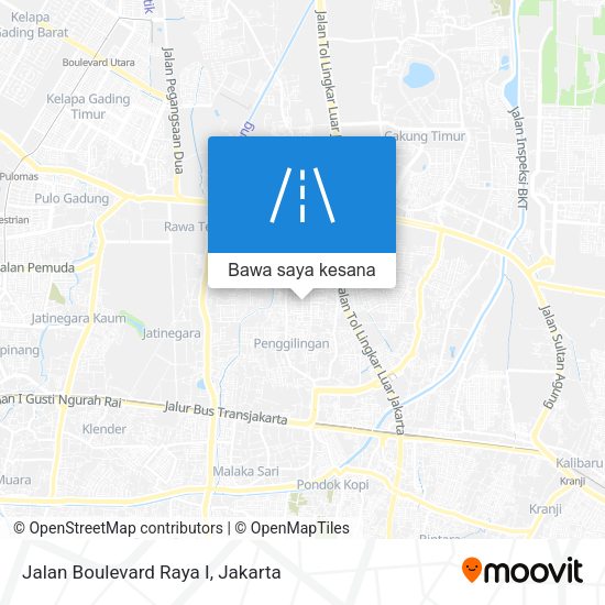 Peta Jalan Boulevard Raya I