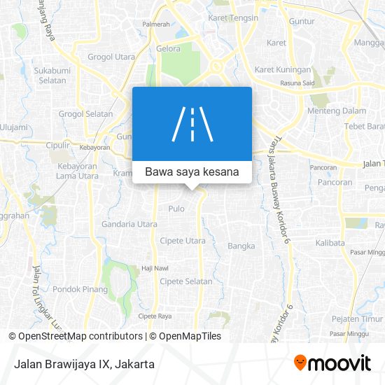 Peta Jalan Brawijaya IX