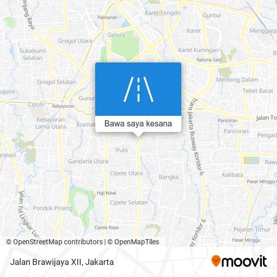 Peta Jalan Brawijaya XII