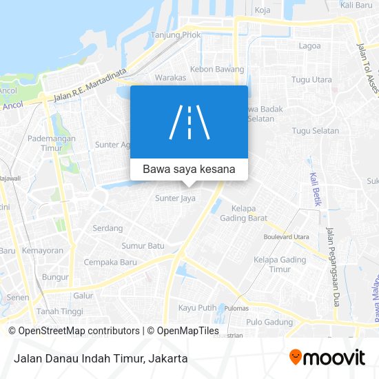 Peta Jalan Danau Indah Timur