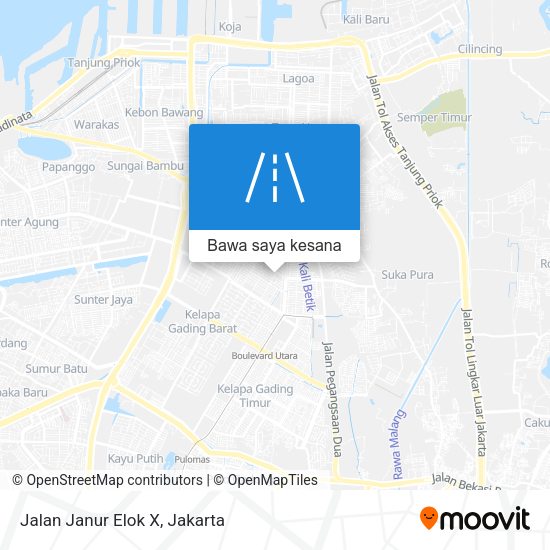 Peta Jalan Janur Elok X