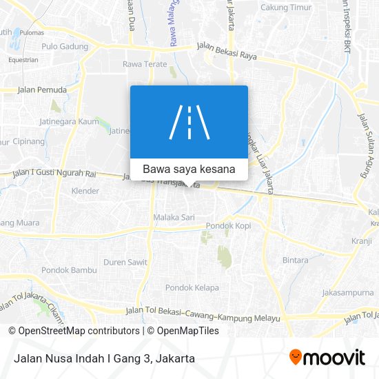 Peta Jalan Nusa Indah I Gang 3