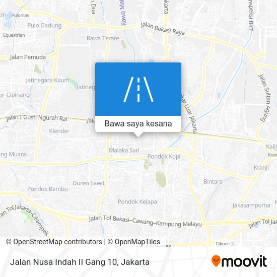 Peta Jalan Nusa Indah II Gang 10