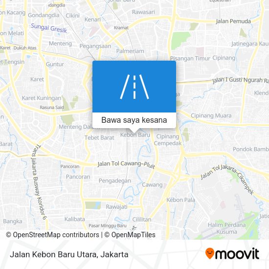 Peta Jalan Kebon Baru Utara