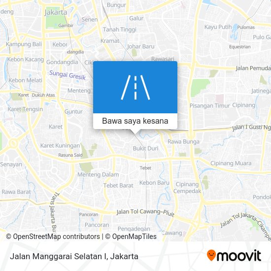 Peta Jalan Manggarai Selatan I