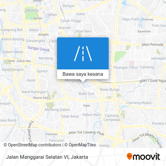 Peta Jalan Manggarai Selatan VI