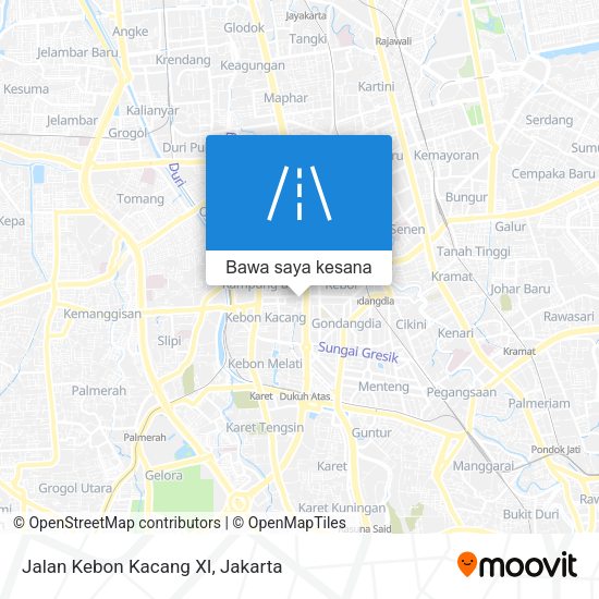Peta Jalan Kebon Kacang XI