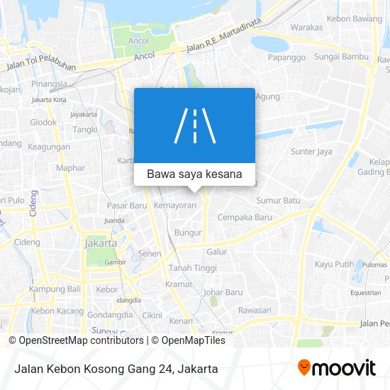 Peta Jalan Kebon Kosong Gang 24