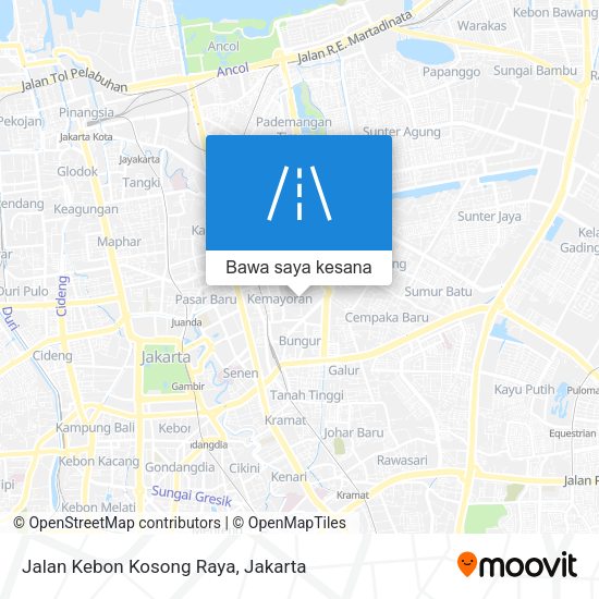 Peta Jalan Kebon Kosong Raya
