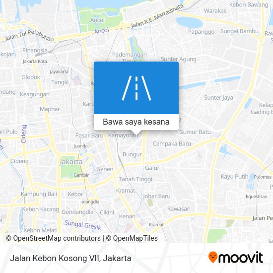 Peta Jalan Kebon Kosong VII