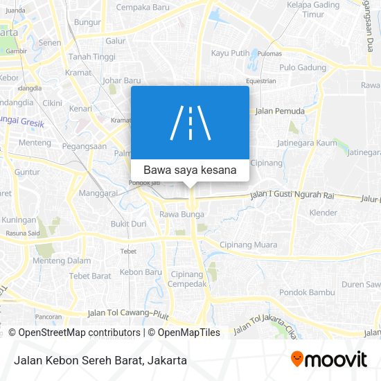 Peta Jalan Kebon Sereh Barat