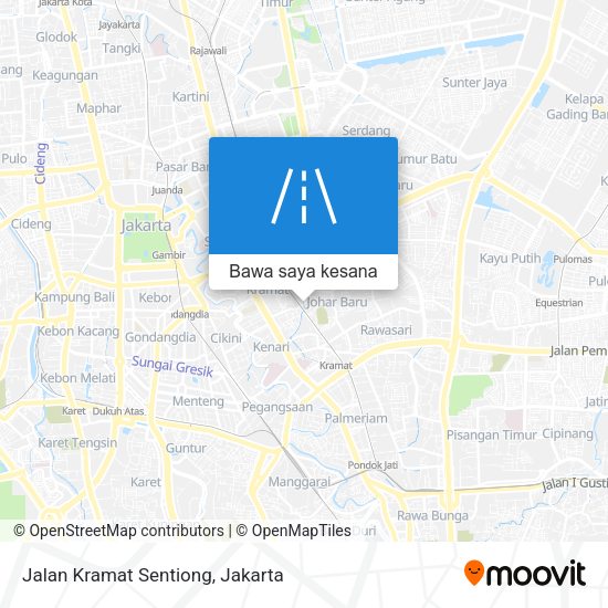 Peta Jalan Kramat Sentiong