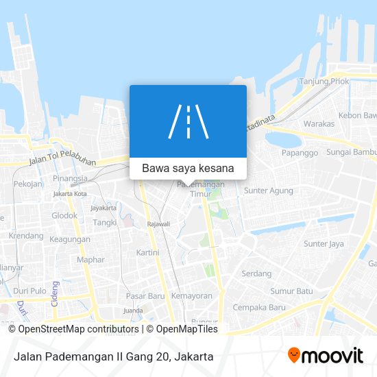 Peta Jalan Pademangan II Gang 20