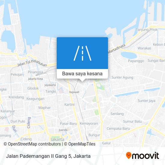 Peta Jalan Pademangan II Gang 5