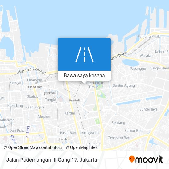 Peta Jalan Pademangan III Gang 17