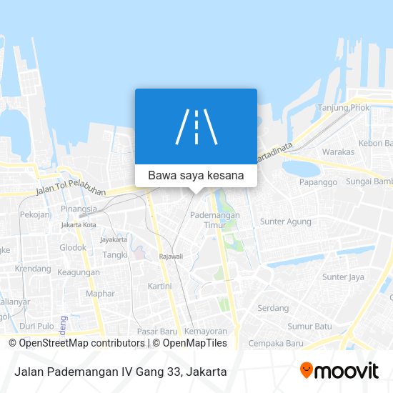 Peta Jalan Pademangan IV Gang 33