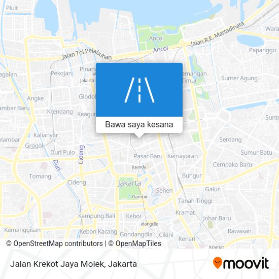 Peta Jalan Krekot Jaya Molek