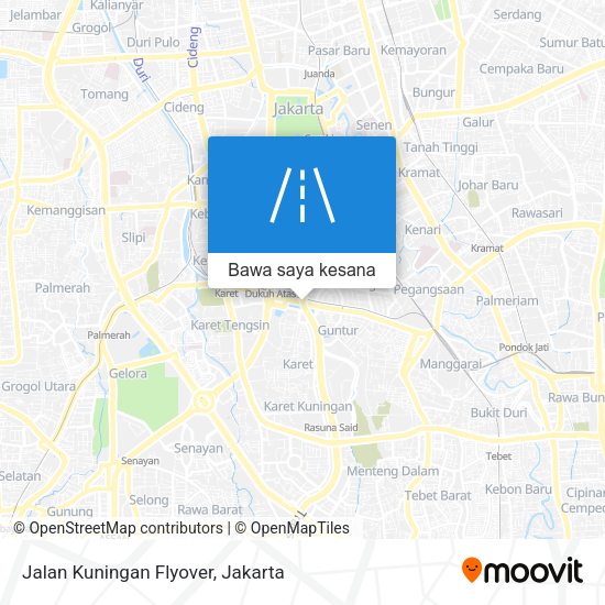 Peta Jalan Kuningan Flyover