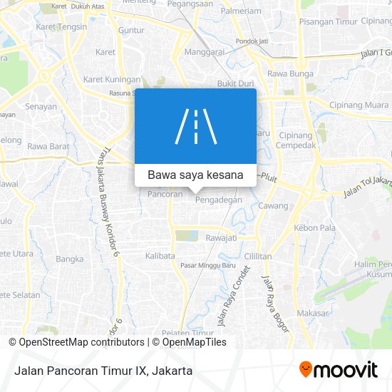 Peta Jalan Pancoran Timur IX