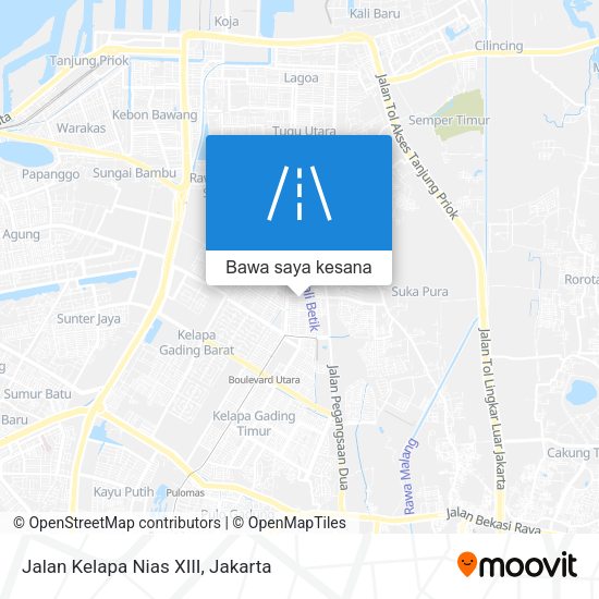 Peta Jalan Kelapa Nias XIII