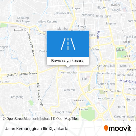 Peta Jalan Kemanggisan Ilir XI