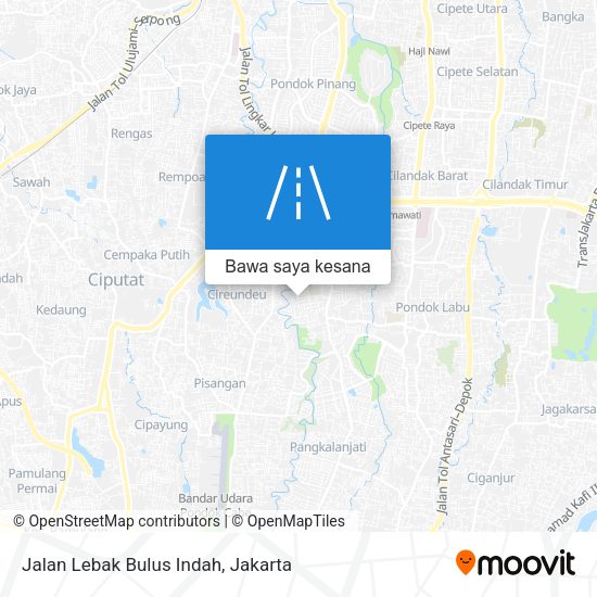 Peta Jalan Lebak Bulus Indah