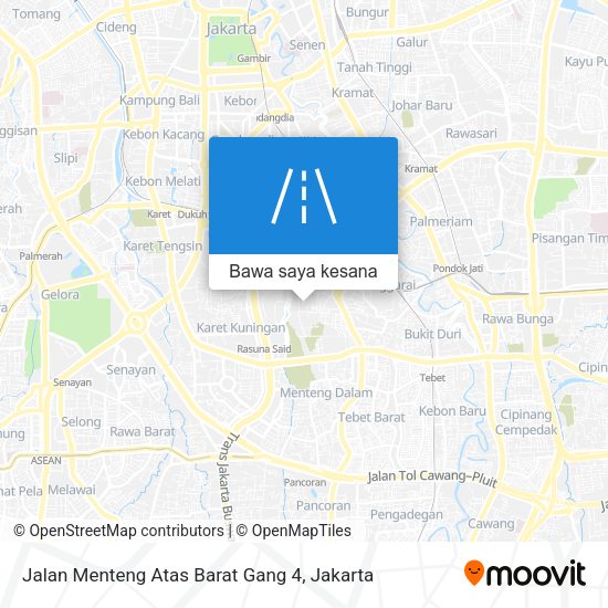 Peta Jalan Menteng Atas Barat Gang 4