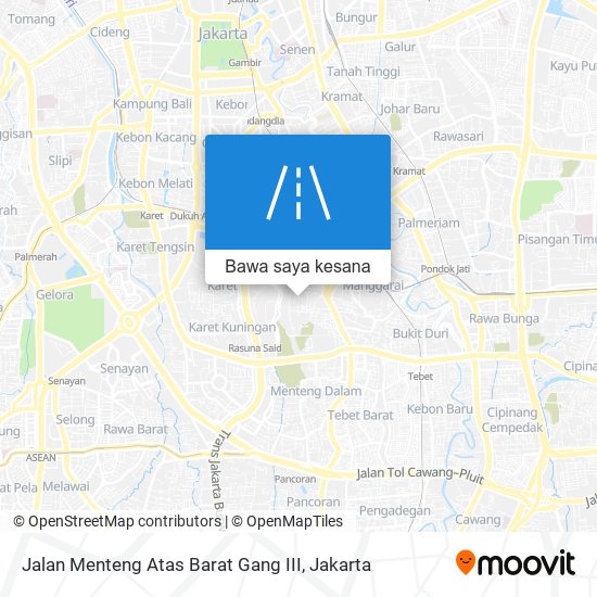 Peta Jalan Menteng Atas Barat Gang III