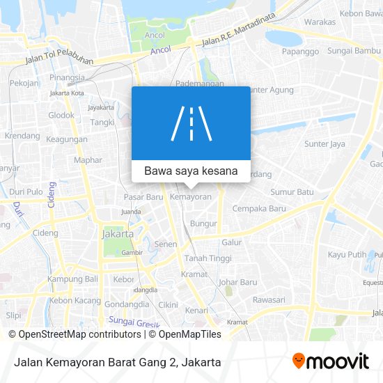 Peta Jalan Kemayoran Barat Gang 2